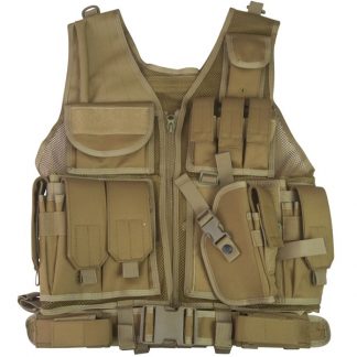 Cross Draw Tactical Vest - Coyote