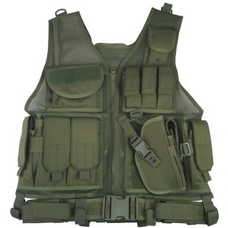 Cross Draw Tactical Vest - Olive Green