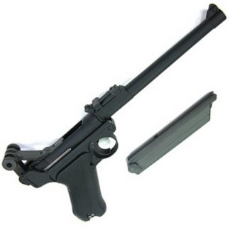 WE P08 (L) 8" BLACK LUGER PISTOL