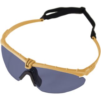 Nuprol Battle Pro's Protective Eyewear - Tan, Smoke Lens