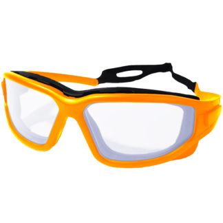 Nuprol Defence Pro's Protective Eyewear - Orange, Clear Lens