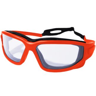 Nuprol Defence Pro's Protective Eyewear - Red, Clear Lens