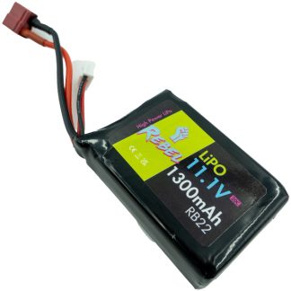Rebel Battery - 1300mAh LiPo 11.1V 20C stick (PEQ/AN-15) - Deans