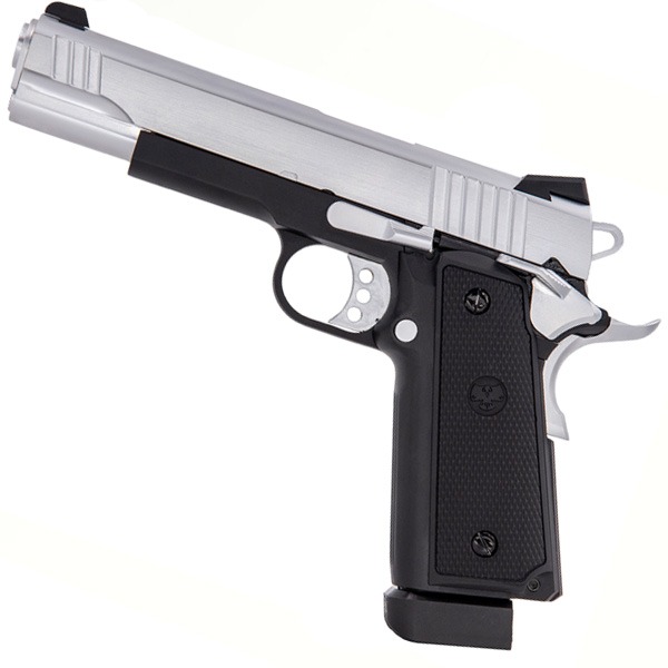 Raven R14 GBB Pistol Black Silver Non Railed